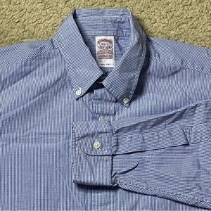 Brooks Brothers Blue Gingham Button Down Shirt